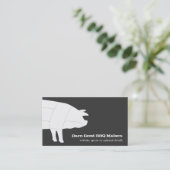 Sektionierte GRILLEN Schweinekarte Visitenkarte (Stehend Vorderseite)