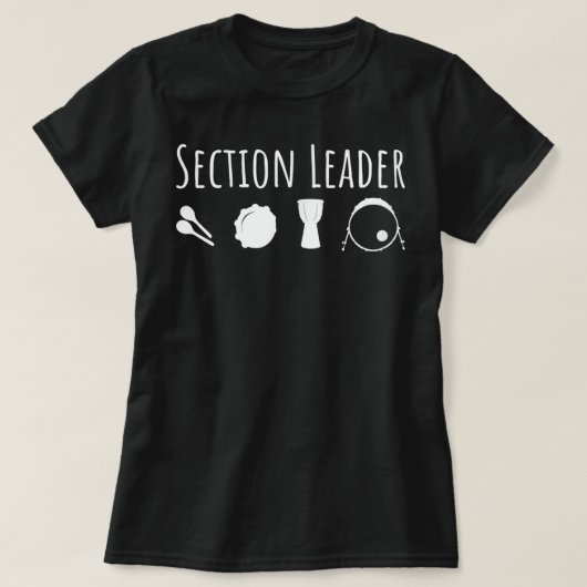 Sektionsleiter Marching Band Drumline Drummer1 T-Shirt (Design vorne)