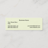 Sektkelch Mini Visitenkarte (Rückseite)