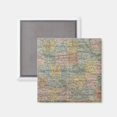Sektorkarte von Iowa Magnet (Vorderseite/Rückseite)