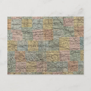 Sektorkarte von Iowa Postkarte