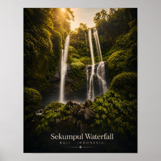 Sekumpul Wasserfall Bali Poster