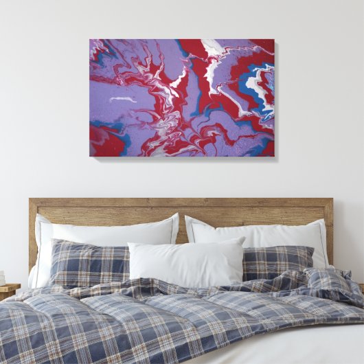 Sekundäre Pour Canvas Print Leinwanddruck (Insitu (Schlafzimmer))