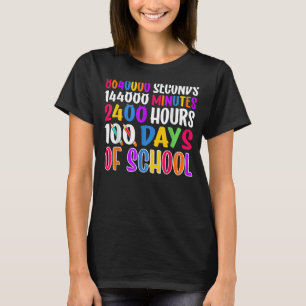 Sekunden Minuten Stunden zählen 100 Tage der Schul T-Shirt