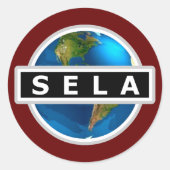 SELA-Logo-Aufkleber Runder Aufkleber (Vorderseite)