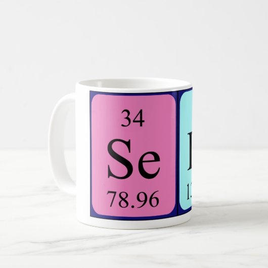 Sela Periodenname Tasse (Vorderseite Links)