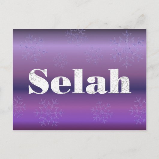 Selah Holiday Postcard Feiertagspostkarte (Vorderseite)