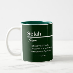 Selah personalisierter Namens-Kaffeebecher Zweifarbige Tasse