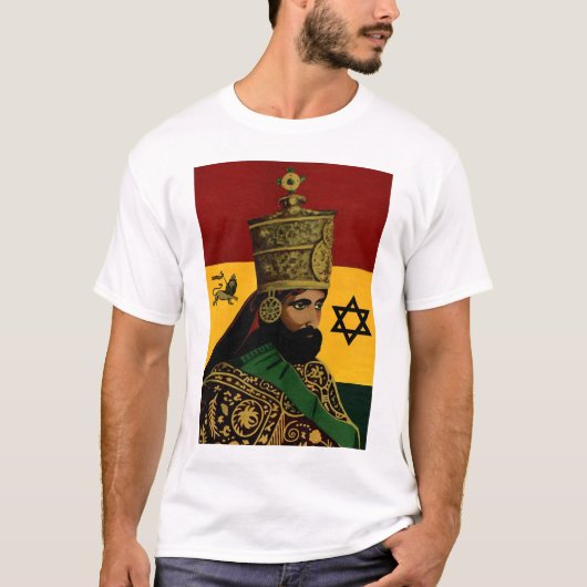 selassie mit Davidsstern T-Shirt (Vorderseite)
