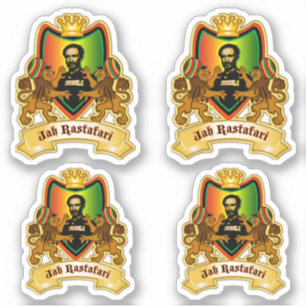 Selassie Rasta Wappen Aufkleber