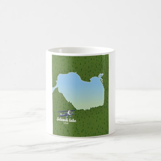 Selawik See Alaska Karte Kaffeetasse (Mittel)
