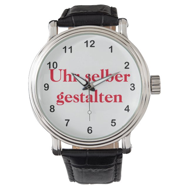 selber gestalten armbanduhr (Vorderseite)