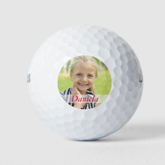 selber gestalten mit deinem Foto und Namen Golfball (Vorderseite)