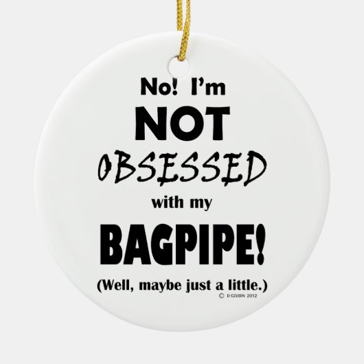 Selbesessene Bagpipe Keramikornament (Vorne)