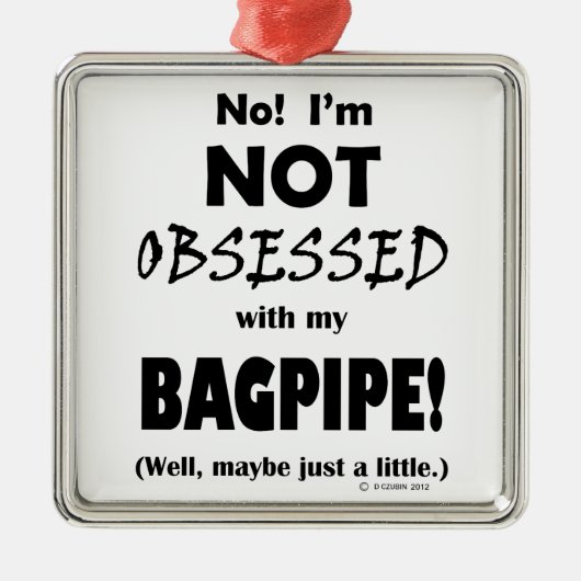 Selbesessene Bagpipe Ornament Aus Metall (Vorne)