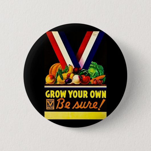 Selbst anbauen - Seien Sie sicher! Vintage Zweiter Button (Vorderseite)