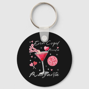 Selbst Cupid braucht einen Margarita Valentinstag  Schlüsselanhänger