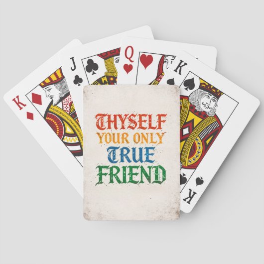 Selbst dein einziger wahrer Freund Spielkarten (Rückseite)