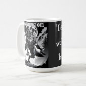 Selbst der Mond fürchtet mein Schweigen" - Wolf Zi Kaffeetasse (Vorderseite Links)