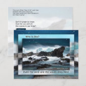 Selbst der Wind und die Wellen gehorchen Ihm! Postkarte (Vorne/Hinten)