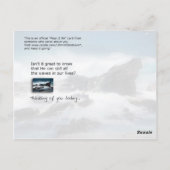 Selbst der Wind und die Wellen gehorchen Ihm! Postkarte (Rückseite)