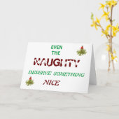 **SELBST DIE NAUGHTY VERDIENEN ETWAS SCHÖNES** KARTE (Gelbe Blume)