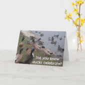 SELBST "DUCKS" FEIERN IHREN GEBURTSTAG KARTE (Gelbe Blume)