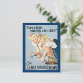 Selbst ein bisschen kann Alot JETZT helfen Postkarte (Stehend Vorderseite)