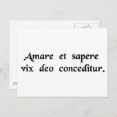 Selbst ein Gott findet es schwer, Liebe zu haben u Postkarte (Vorne/Hinten)