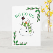 **SELBST EIN SNOWMAN KANN HO HO HO** CARD SAGEN KARTE (Gelbe Blume)