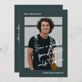 Selbst eine Pandemie-Eine-Foto-Blue-Graduation-Par Einladung