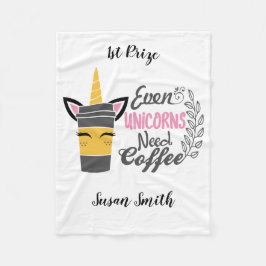 Selbst Einhörner brauchen Kaffee-Party Fleecedecke