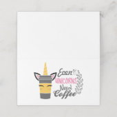 Selbst Einhörner brauchen Kaffee-Party Platzkarte (Außenseite Aufgefaltet)