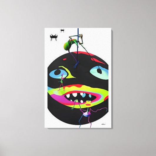 Selbst erzeugte Stressmonster Leinwanddruck (Vorderseite)