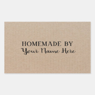 Selbst gemacht durch Plätzchen-Kuchen-Vintages Rechteckiger Aufkleber