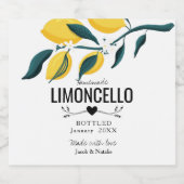 selbst gemachte Limoncello Gastgeschenk Hochzeit L Alkoholflaschenetikett (Einzelnes Label)