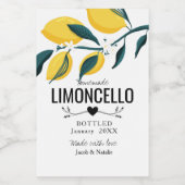 selbst gemachte Limoncello Gastgeschenk Hochzeit L Weinetikett (Einzelnes Label)