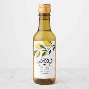 selbst gemachte Limoncello Gastgeschenk Hochzeit L Weinetikett