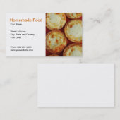 Selbst gemachte NahrungsmittelVisitenkarte Visitenkarte (Vorne/Hinten)