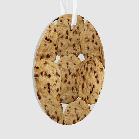 Selbst gemachte Schokoladensplitter-Plätzchen Ornament (Vorderseite)