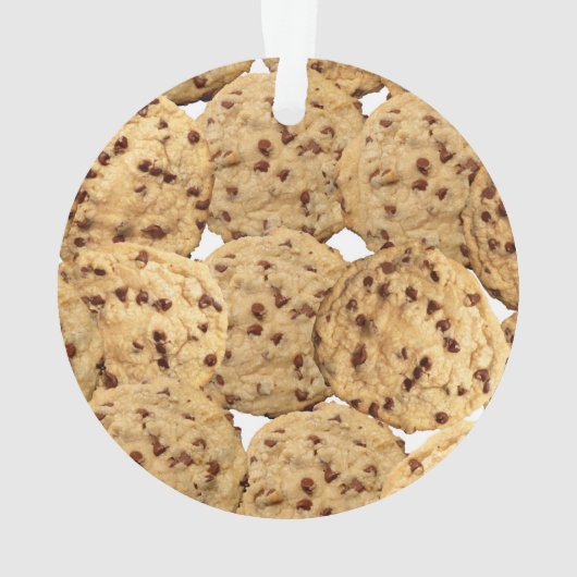 Selbst gemachte Schokoladensplitter-Plätzchen Ornament (Rückseite)