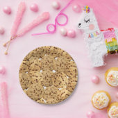 Selbst gemachte Schokoladensplitter-Plätzchen Pappteller (Party)