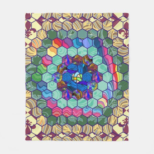 Selbst gemachte Steppdecke Fleecedecke (Vorderseite)