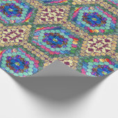 Selbst gemachte Steppdecke Geschenkpapier (Ecke)