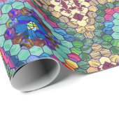 Selbst gemachte Steppdecke Geschenkpapier (Rolleneckpunkt)