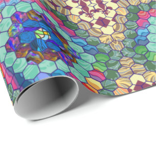 Selbst gemachte Steppdecke Geschenkpapier