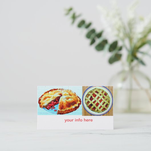 selbst gemachte Torten-Visitenkarte Visitenkarte (Stehend Vorderseite)