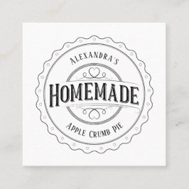 Selbst gemachte Vintage personalisierte Quadratische Visitenkarte