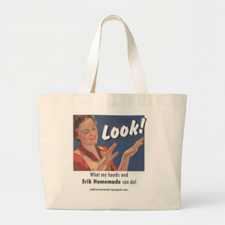 Selbst gemachter "Blick Erik!" Jumbo Stoffbeutel