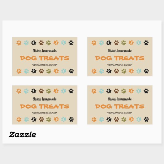 Selbst gemachter HundeLeckerei-Glasaufkleber Rechteckiger Aufkleber (Blatt)